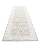 Serenity 4'0'' X 13'5'' Hand-Knotted Wool Rug 4'0'' x 13'5'' (120 X 403) / Taupe / Ivory