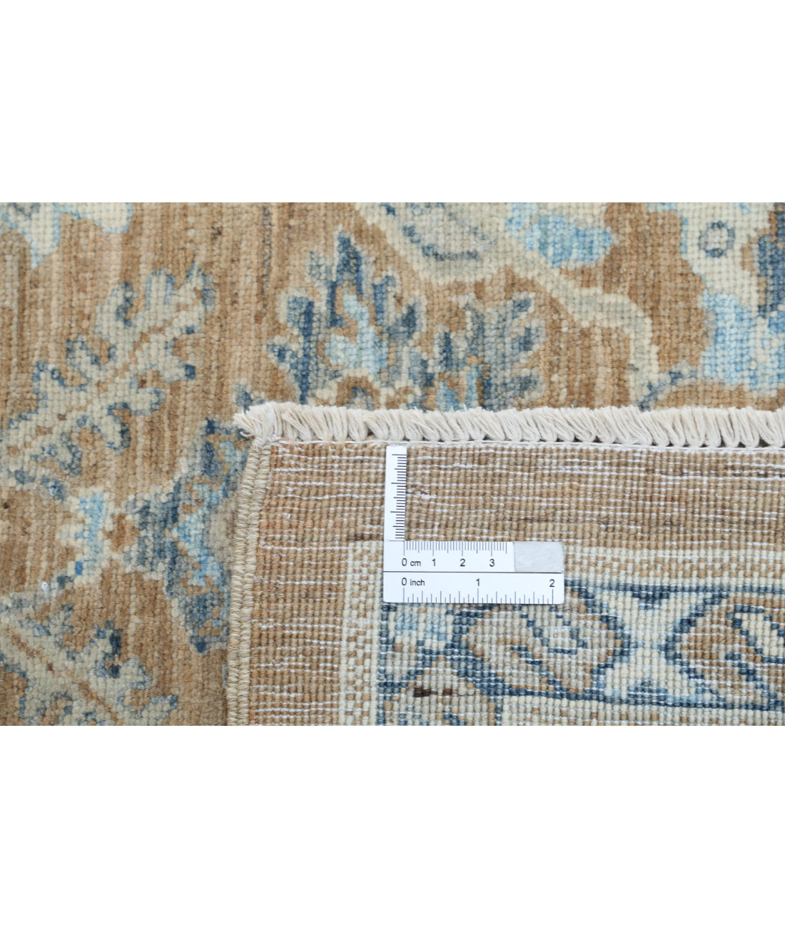 Serenity 8'8'' X 11'7'' Hand-Knotted Wool Rug 8'8'' x 11'7'' (260 X 348) / Brown / Blue