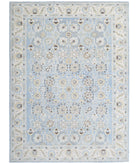 Serenity 10'1'' X 13'4'' Hand-Knotted Wool Rug 10'1'' x 13'4'' (303 X 400) / Teal / Ivory