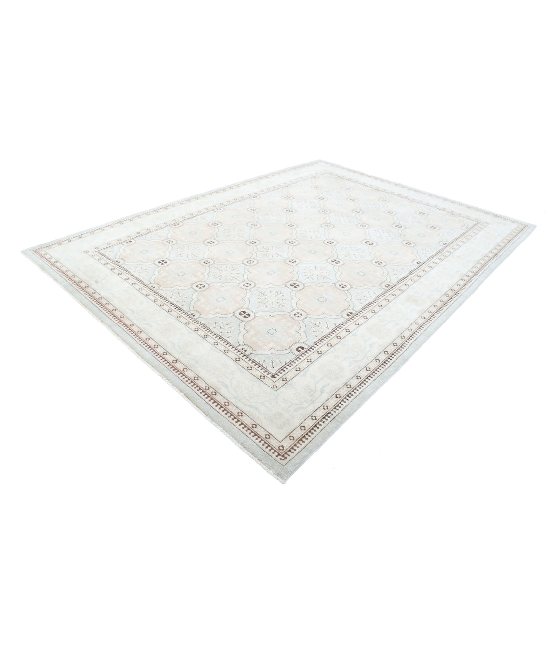 Serenity 8'3'' X 11'2'' Hand-Knotted Wool Rug 8'3'' x 11'2'' (248 X 335) / Silver / Ivory