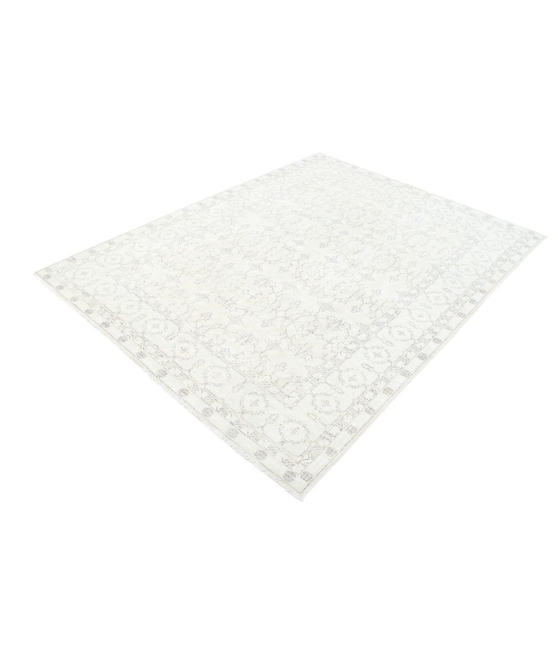 Serenity 6'0'' X 7'9'' Hand-Knotted Wool Rug 6'0'' x 7'9'' (180 X 233) / Ivory / Grey