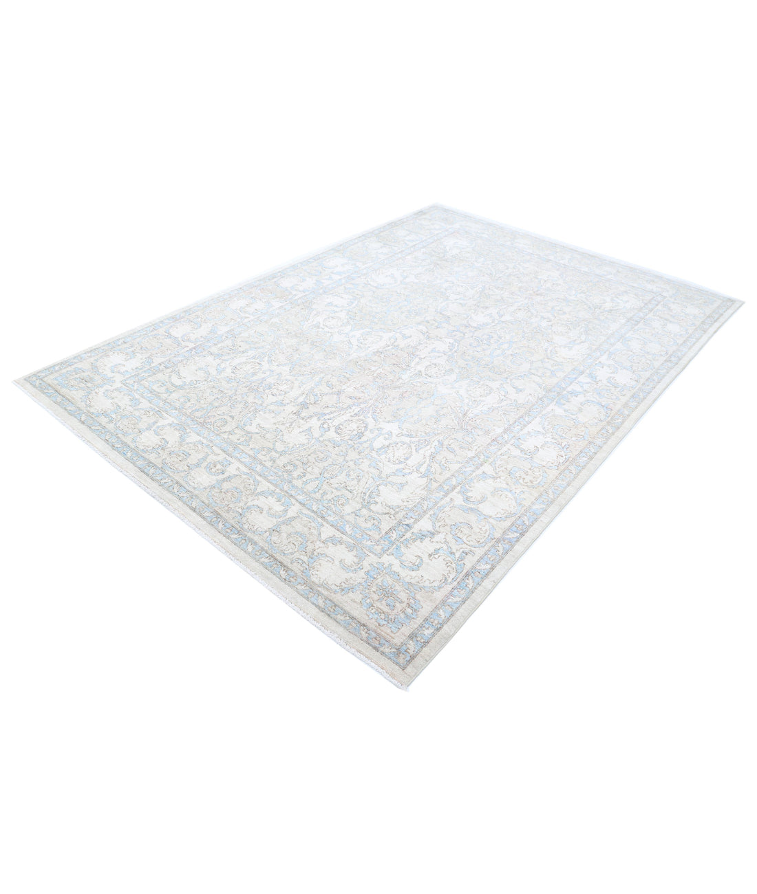 Serenity 6'3'' X 9'1'' Hand-Knotted Wool Rug 6'3'' x 9'1'' (188 X 273) / Ivory / Taupe