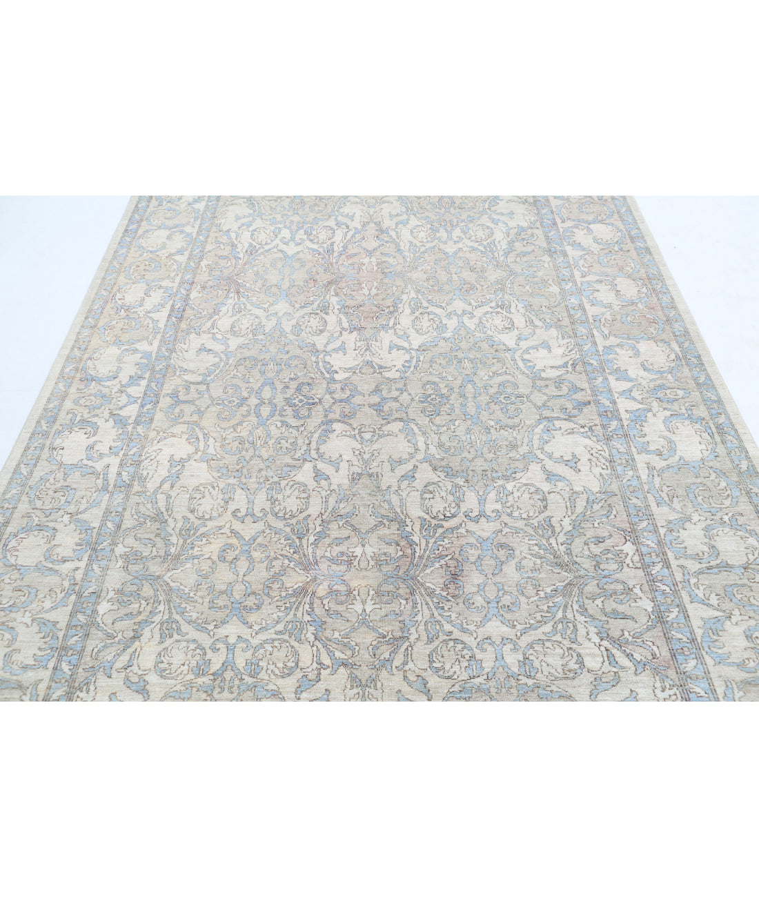 Serenity 6'3'' X 9'1'' Hand-Knotted Wool Rug 6'3'' x 9'1'' (188 X 273) / Ivory / Taupe