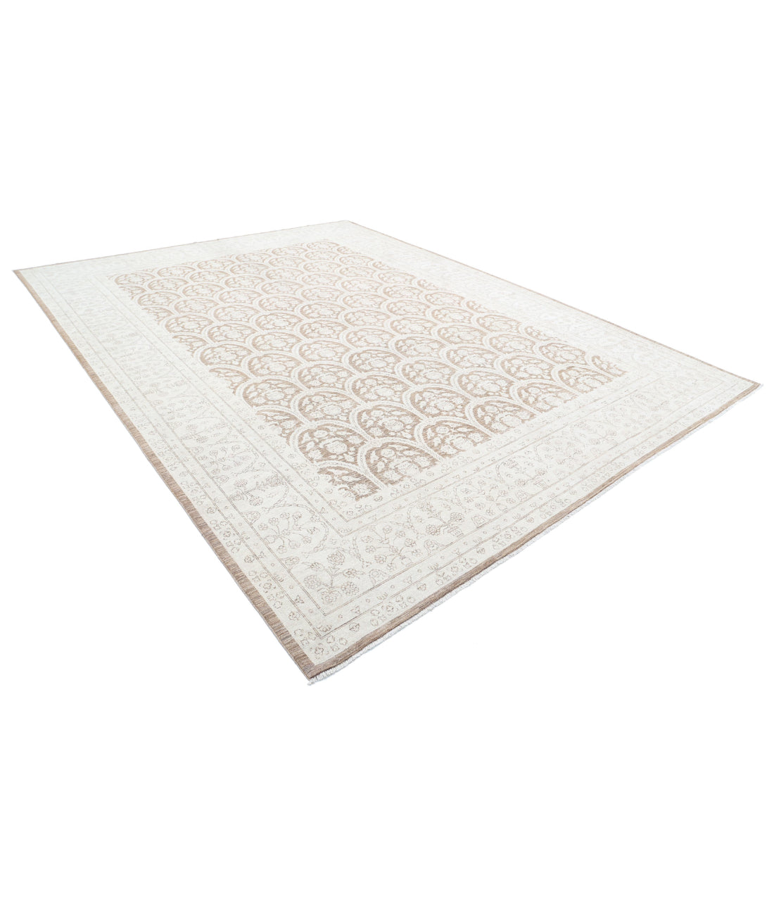 Serenity 10'1'' X 13'4'' Hand-Knotted Wool Rug 10'1'' x 13'4'' (303 X 400) / Brown / Ivory