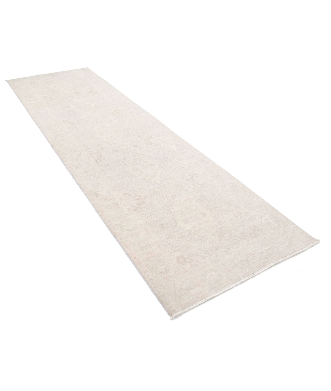 Serenity 3'2'' X 11'3'' Hand-Knotted Wool Rug 3'2'' x 11'3'' (95 X 338) / Ivory / Grey