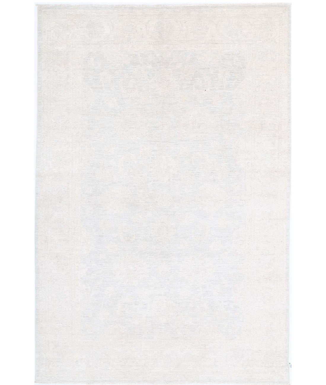 Serenity 6'0'' X 8'11'' Hand-Knotted Wool Rug 6'0'' x 8'11'' (180 X 268) / Grey / Ivory