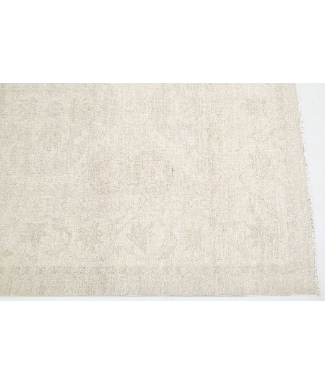 Serenity 5'2'' X 15'0'' Hand-Knotted Wool Rug 5'2'' x 15'0'' (155 X 450) / Ivory / Grey