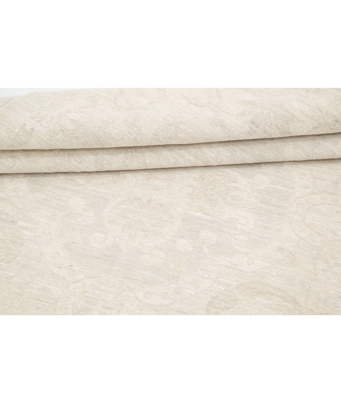 Serenity 5'2'' X 15'0'' Hand-Knotted Wool Rug 5'2'' x 15'0'' (155 X 450) / Ivory / Grey