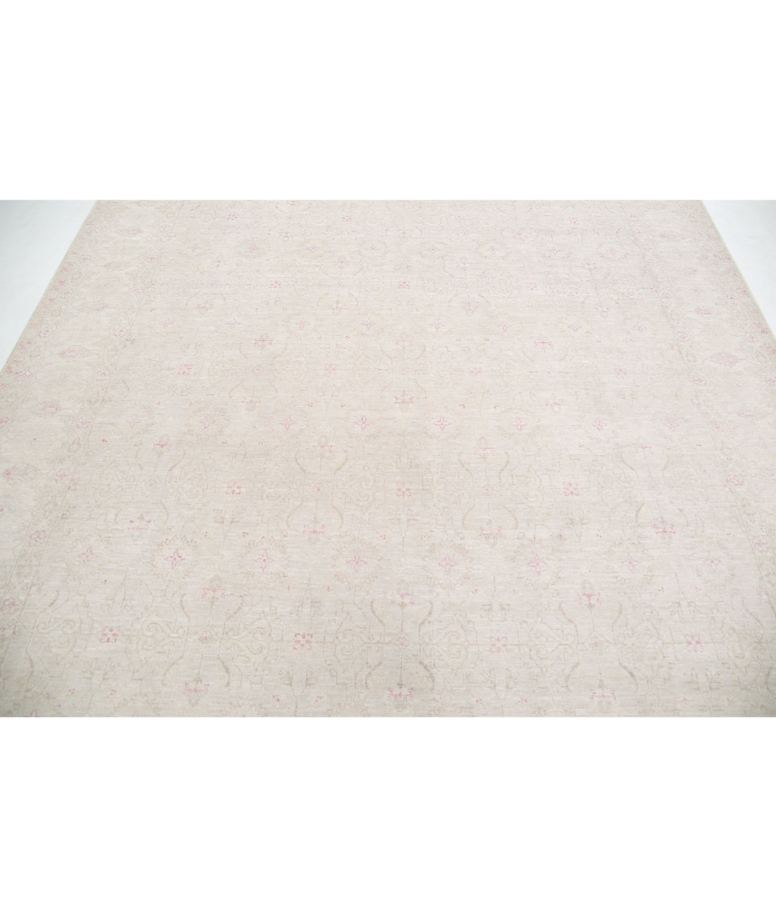 Serenity 8'3'' X 10'0'' Hand-Knotted Wool Rug 8'3'' x 10'0'' (248 X 300) / Ivory / Pink