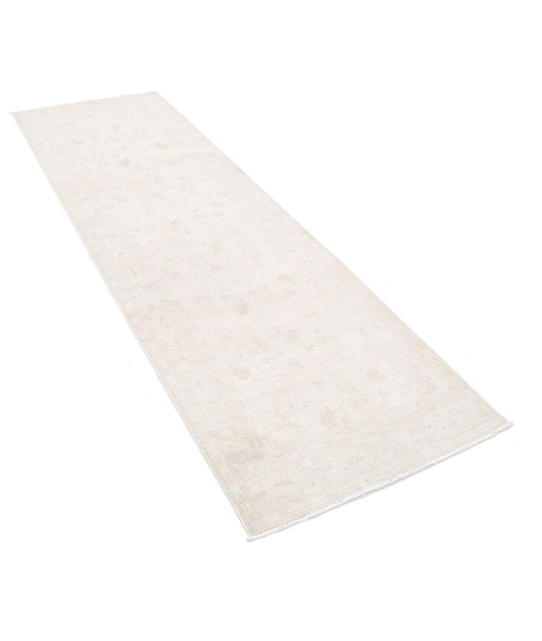 Serenity 2'9'' X 9'3'' Hand-Knotted Wool Rug 2'9'' x 9'3'' (83 X 278) / Ivory / Grey
