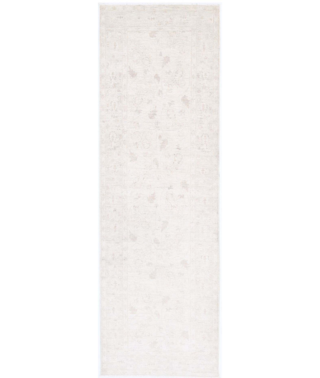 Serenity 2'9'' X 9'3'' Hand-Knotted Wool Rug 2'9'' x 9'3'' (83 X 278) / Ivory / Grey