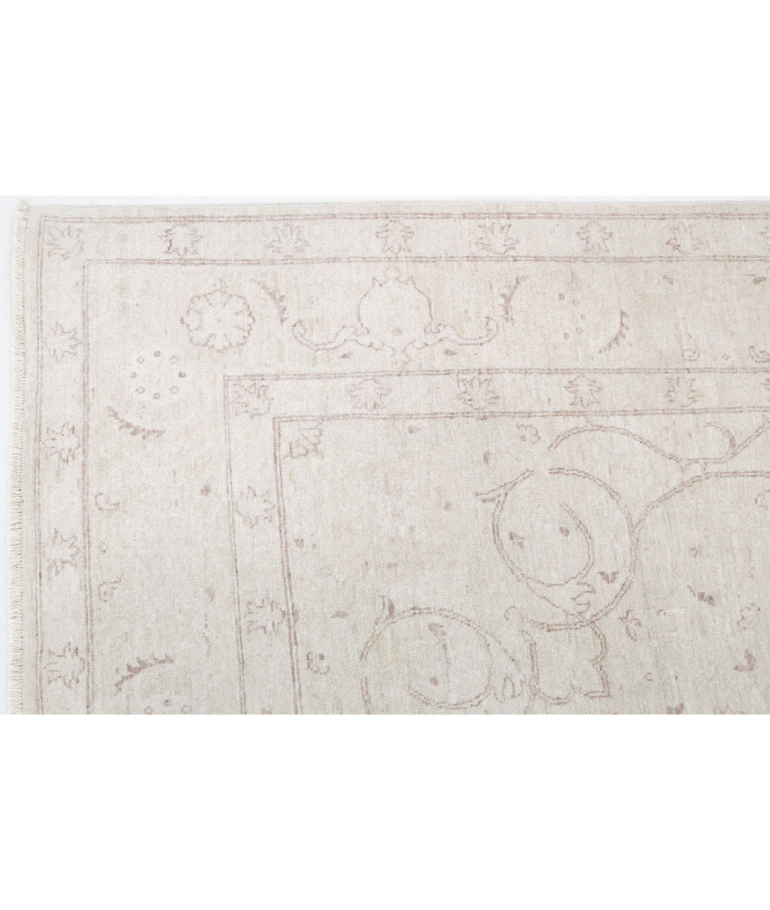 Serenity 5'11'' X 9'4'' Hand-Knotted Wool Rug 5'11'' x 9'4'' (178 X 280) / Ivory / Taupe