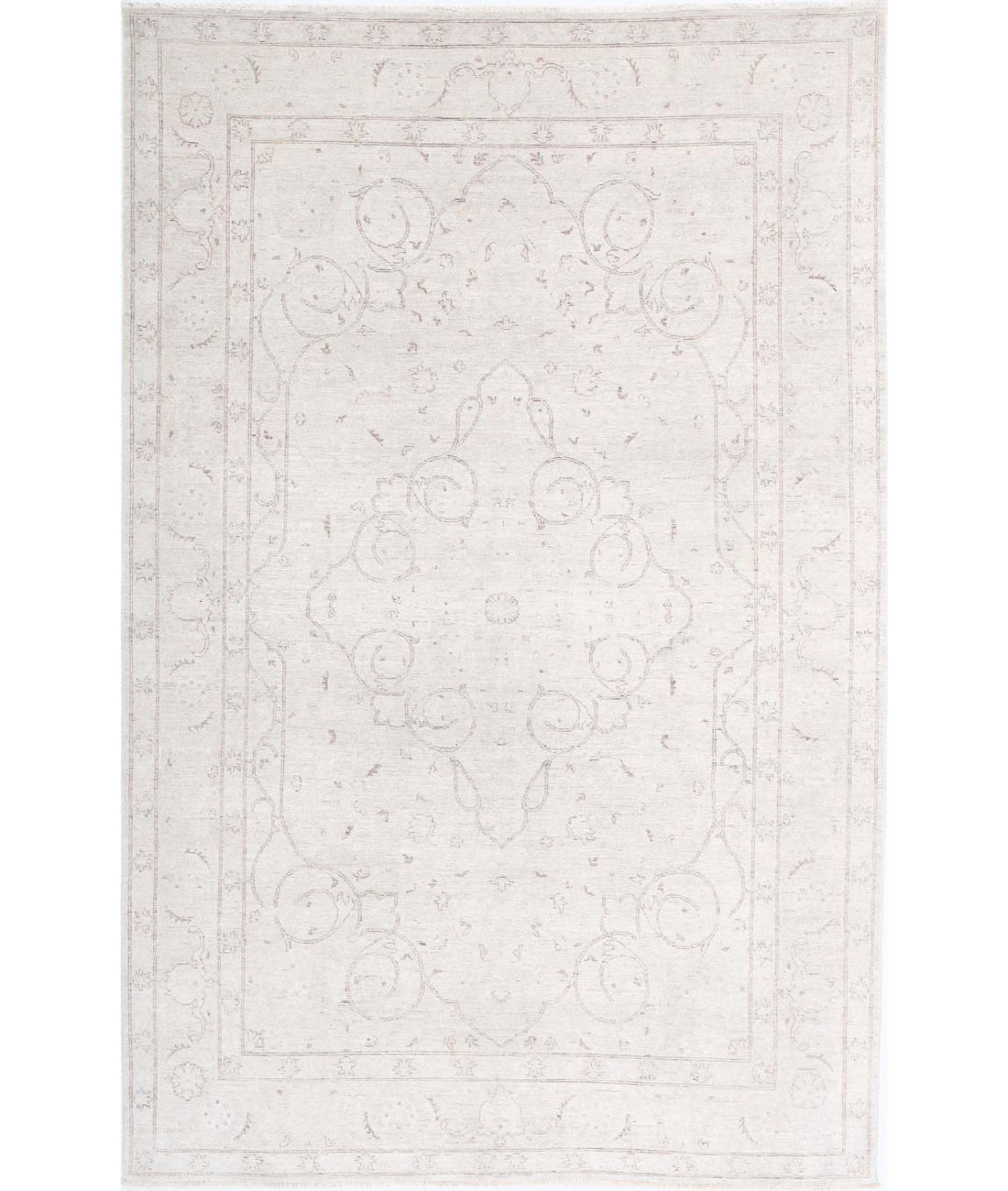 Serenity 5'11'' X 9'4'' Hand-Knotted Wool Rug 5'11'' x 9'4'' (178 X 280) / Ivory / Taupe