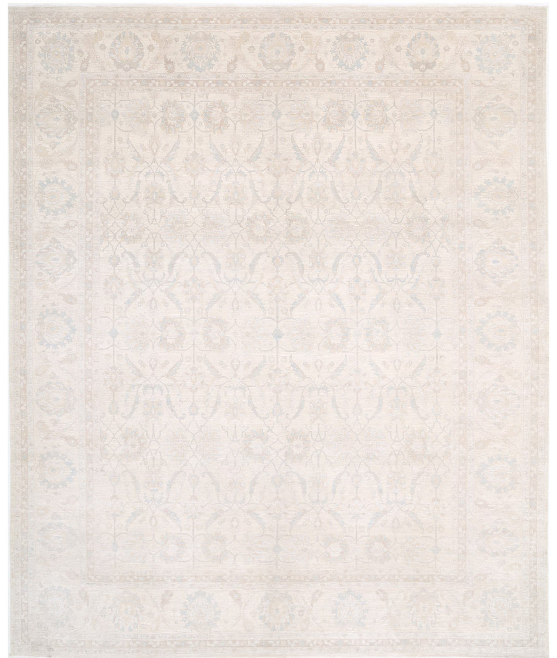 Serenity 11'11'' X 14'6'' Hand-Knotted Wool Rug 11'11'' x 14'6'' (358 X 435) / Ivory / Ivory