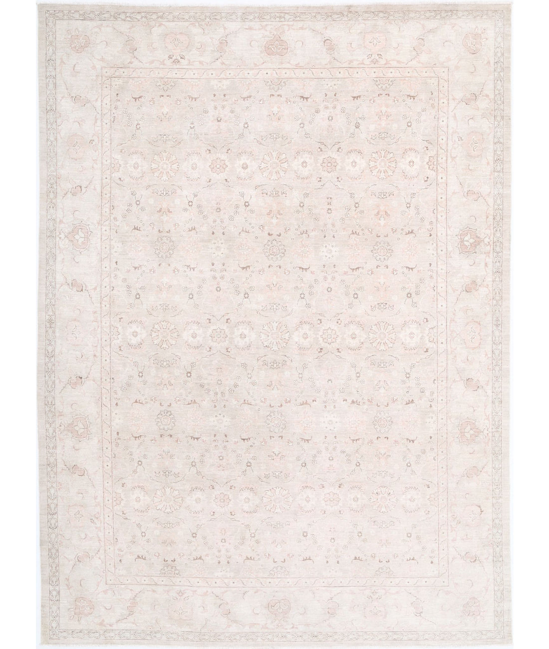 Serenity 8'10'' X 12'1'' Hand-Knotted Wool Rug 8'10'' x 12'1'' (265 X 363) / Ivory / Taupe