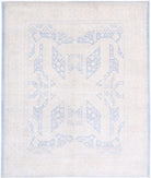 Serenity 7'9'' X 9'2'' Hand-Knotted Wool Rug 7'9'' x 9'2'' (233 X 275) / Blue / Ivory