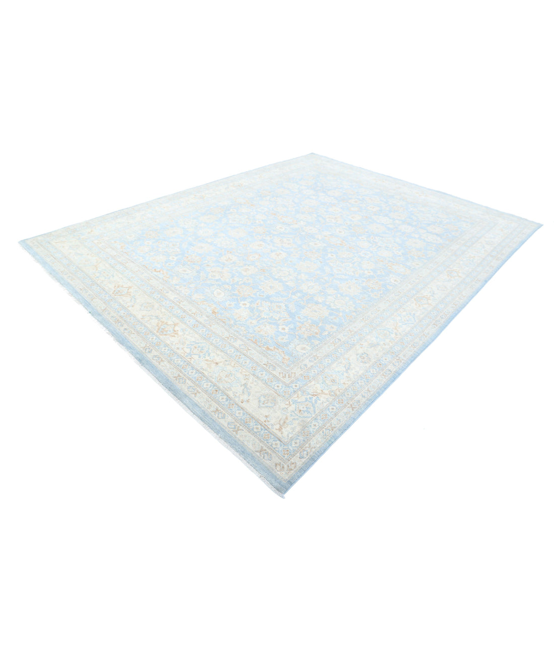 Serenity 8'9'' X 11'5'' Hand-Knotted Wool Rug 8'9'' x 11'5'' (263 X 343) / Blue / Ivory
