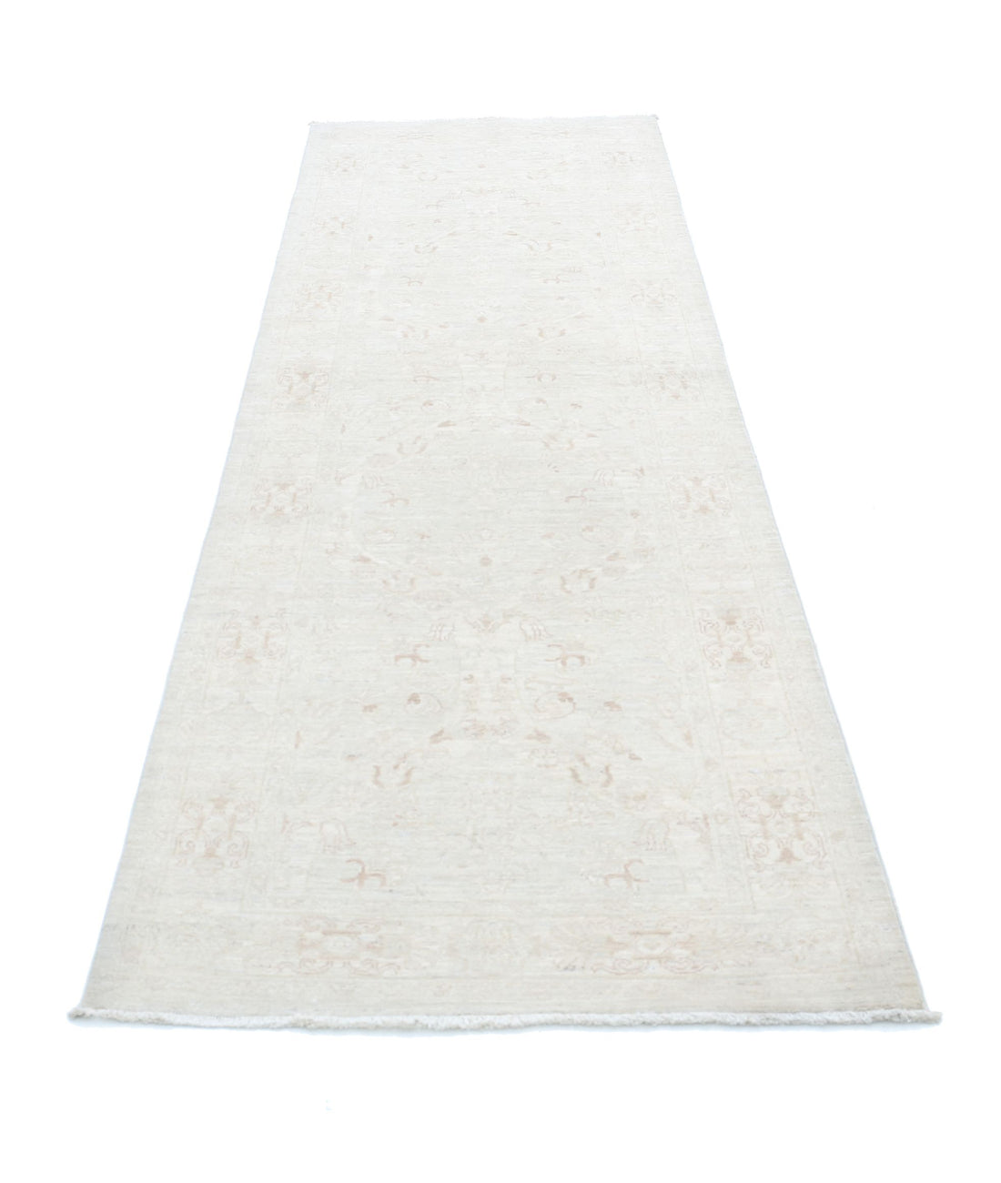 Serenity 3'0'' X 9'8'' Hand-Knotted Wool Rug 3'0'' x 9'8'' (90 X 290) / Ivory / Taupe