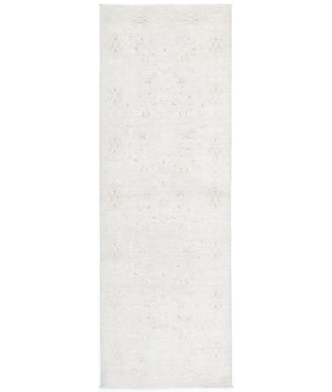 Serenity 3'0'' X 9'8'' Hand-Knotted Wool Rug 3'0'' x 9'8'' (90 X 290) / Ivory / Taupe