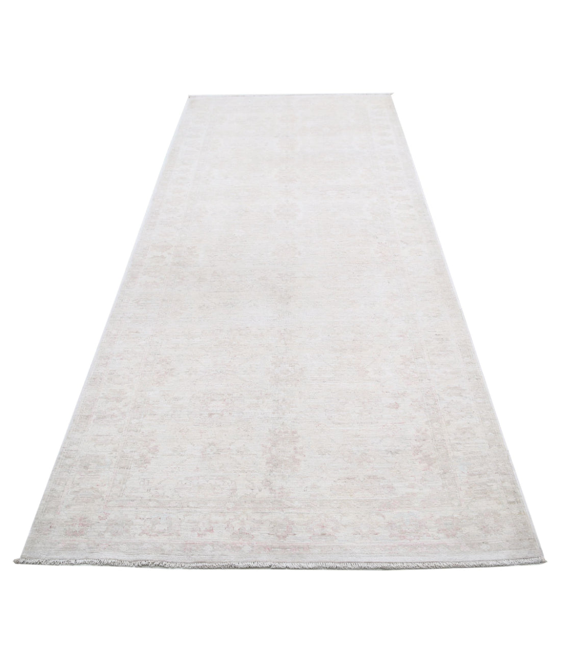 Serenity 3'10'' X 10'6'' Hand-Knotted Wool Rug 3'10'' x 10'6'' (115 X 315) / Grey / Ivory
