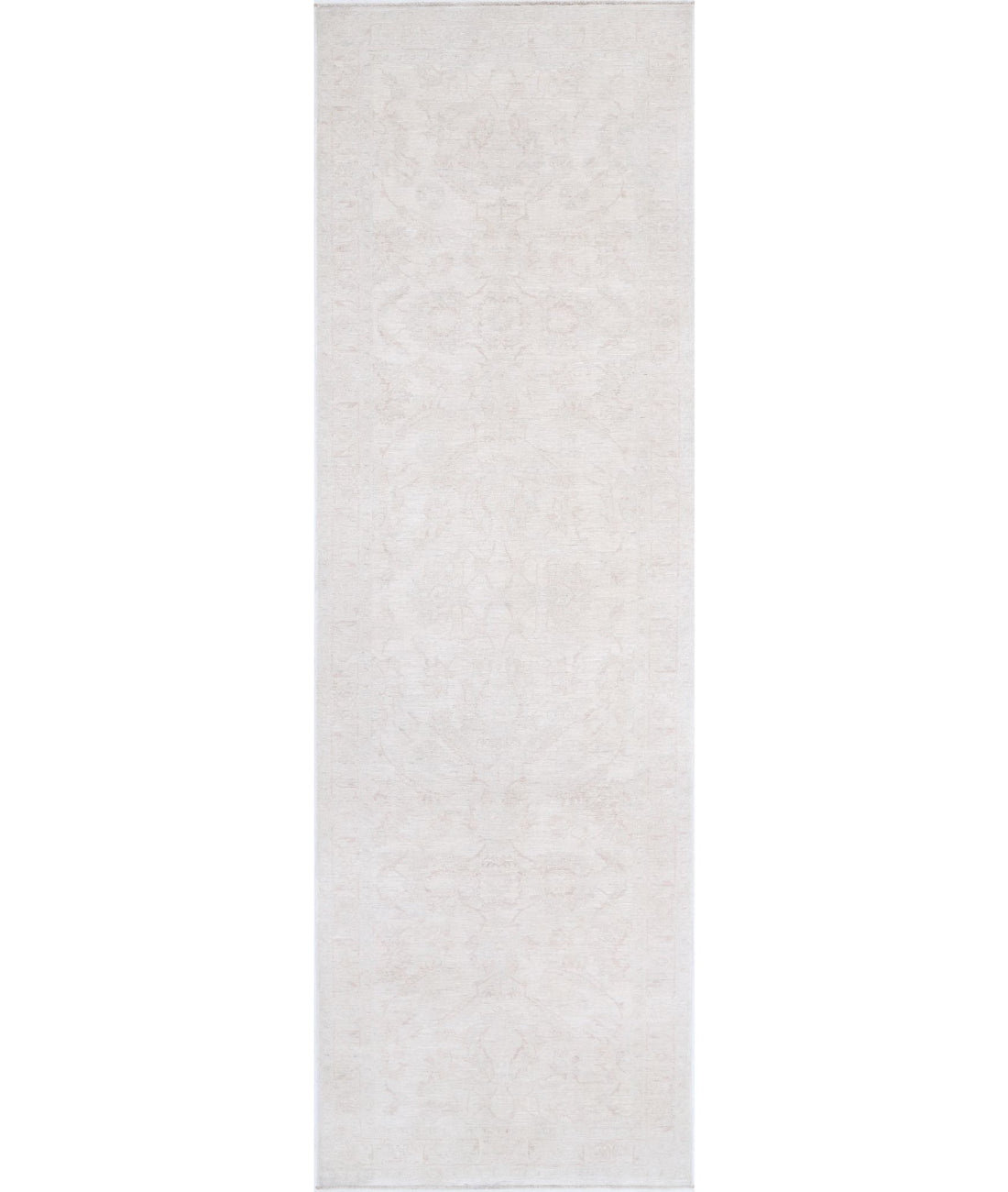 Serenity 3'10'' X 12'6'' Hand-Knotted Wool Rug 3'10'' x 12'6'' (115 X 375) / Ivory / Taupe