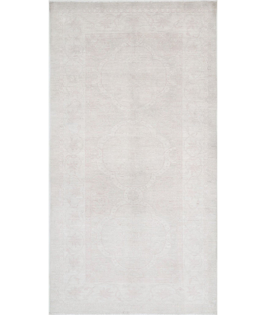 Serenity 5'3'' X 9'9'' Hand-Knotted Wool Rug 5'3'' x 9'9'' (158 X 293) / Taupe / Ivory