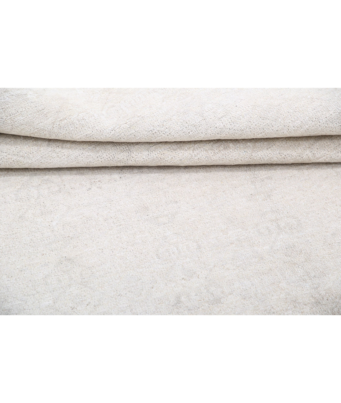 Serenity 4'6'' X 9'6'' Hand-Knotted Wool Rug 4'6'' x 9'6'' (135 X 285) / Ivory / Taupe