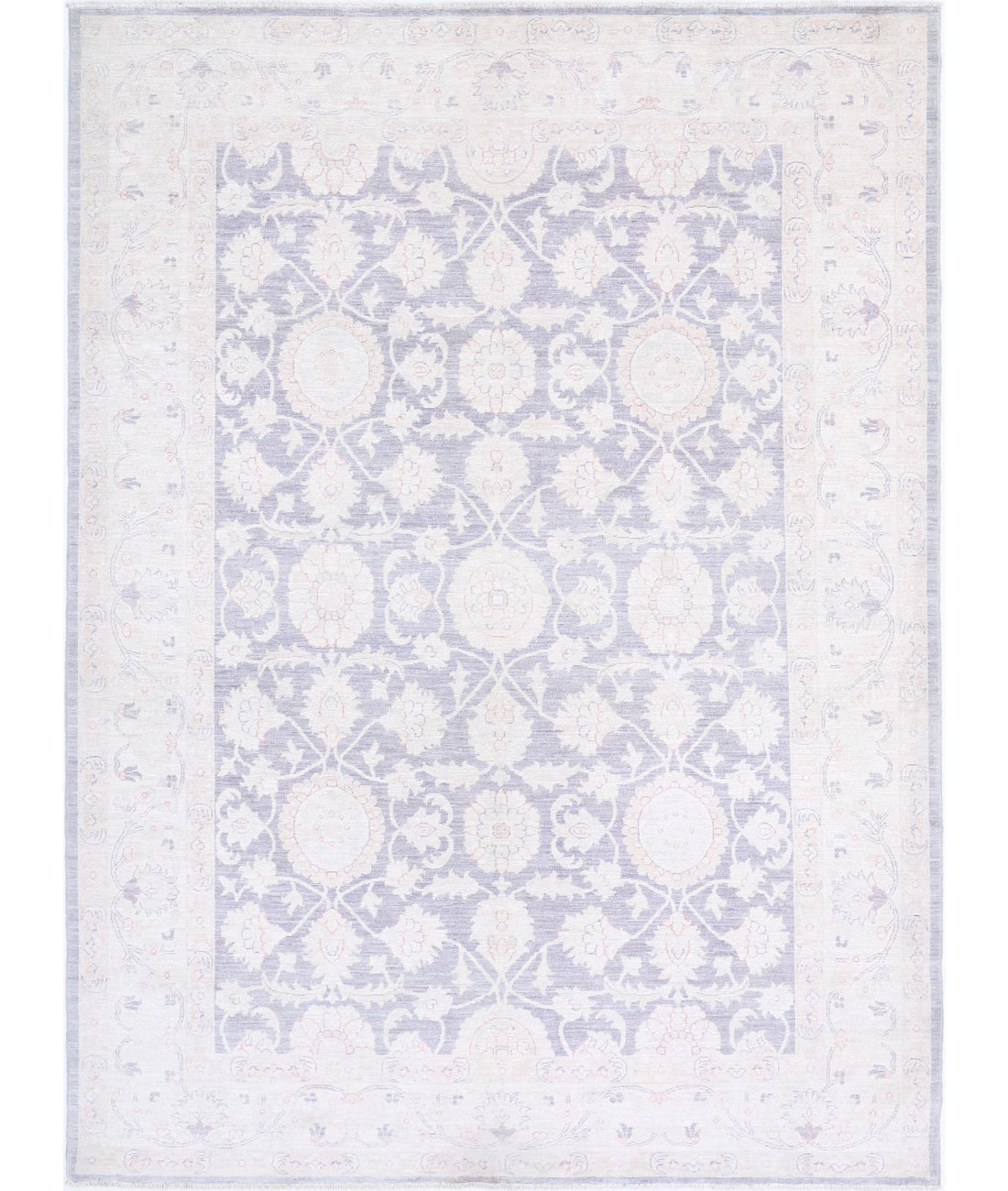 Serenity 6'4'' X 8'5'' Hand-Knotted Wool Rug 6'4'' x 8'5'' (190 X 253) / Lilac / Ivory