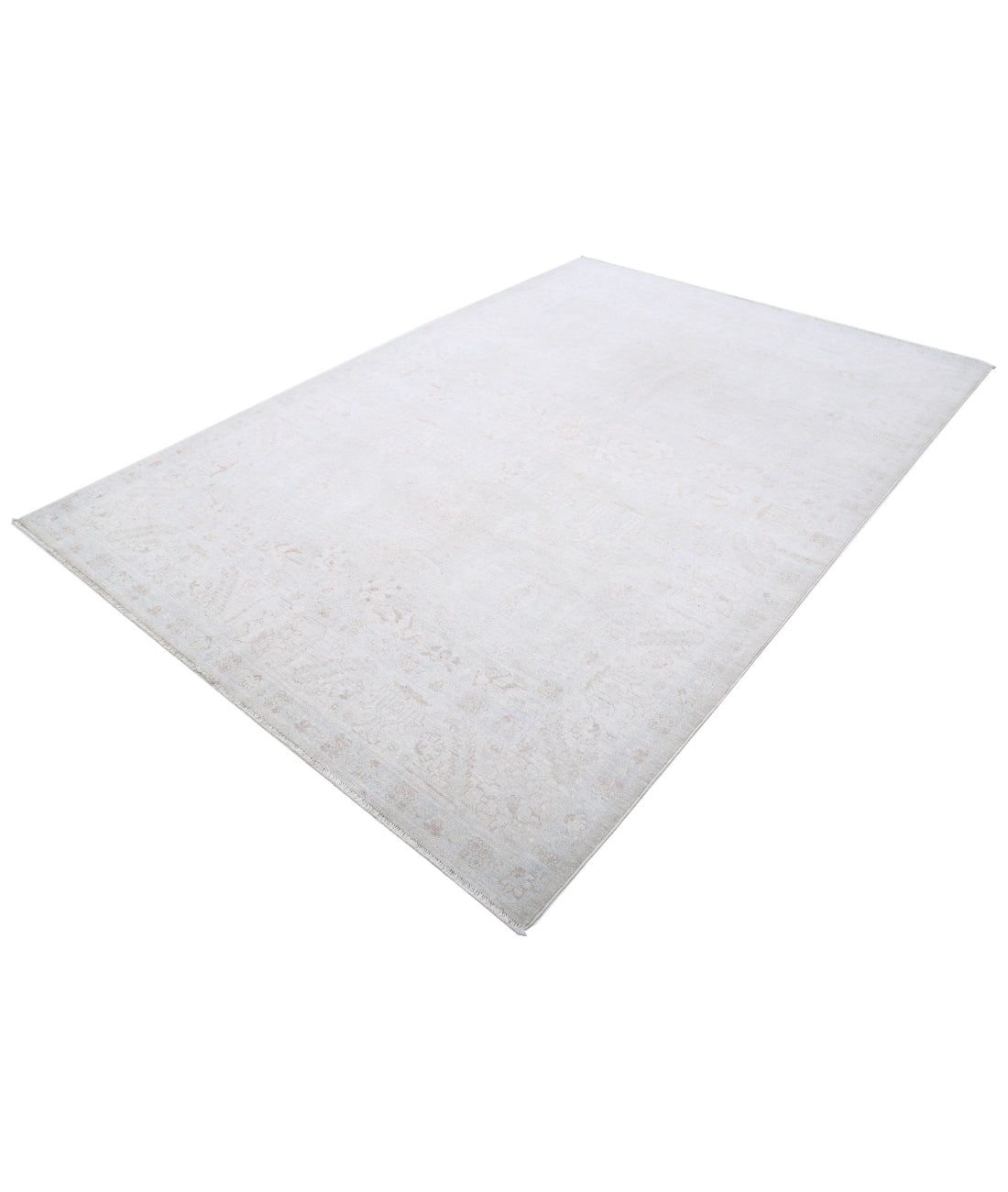 Serenity 6'3'' X 8'11'' Hand-Knotted Wool Rug 6'3'' x 8'11'' (188 X 268) / Taupe / Ivory