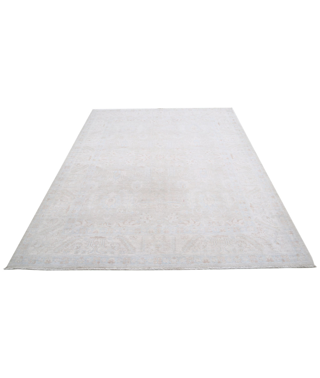 Serenity 6'3'' X 8'11'' Hand-Knotted Wool Rug 6'3'' x 8'11'' (188 X 268) / Taupe / Ivory