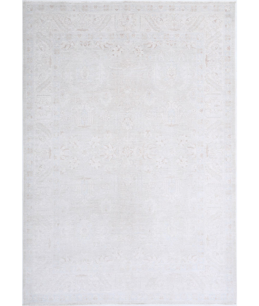 Serenity 6'3'' X 8'11'' Hand-Knotted Wool Rug 6'3'' x 8'11'' (188 X 268) / Taupe / Ivory
