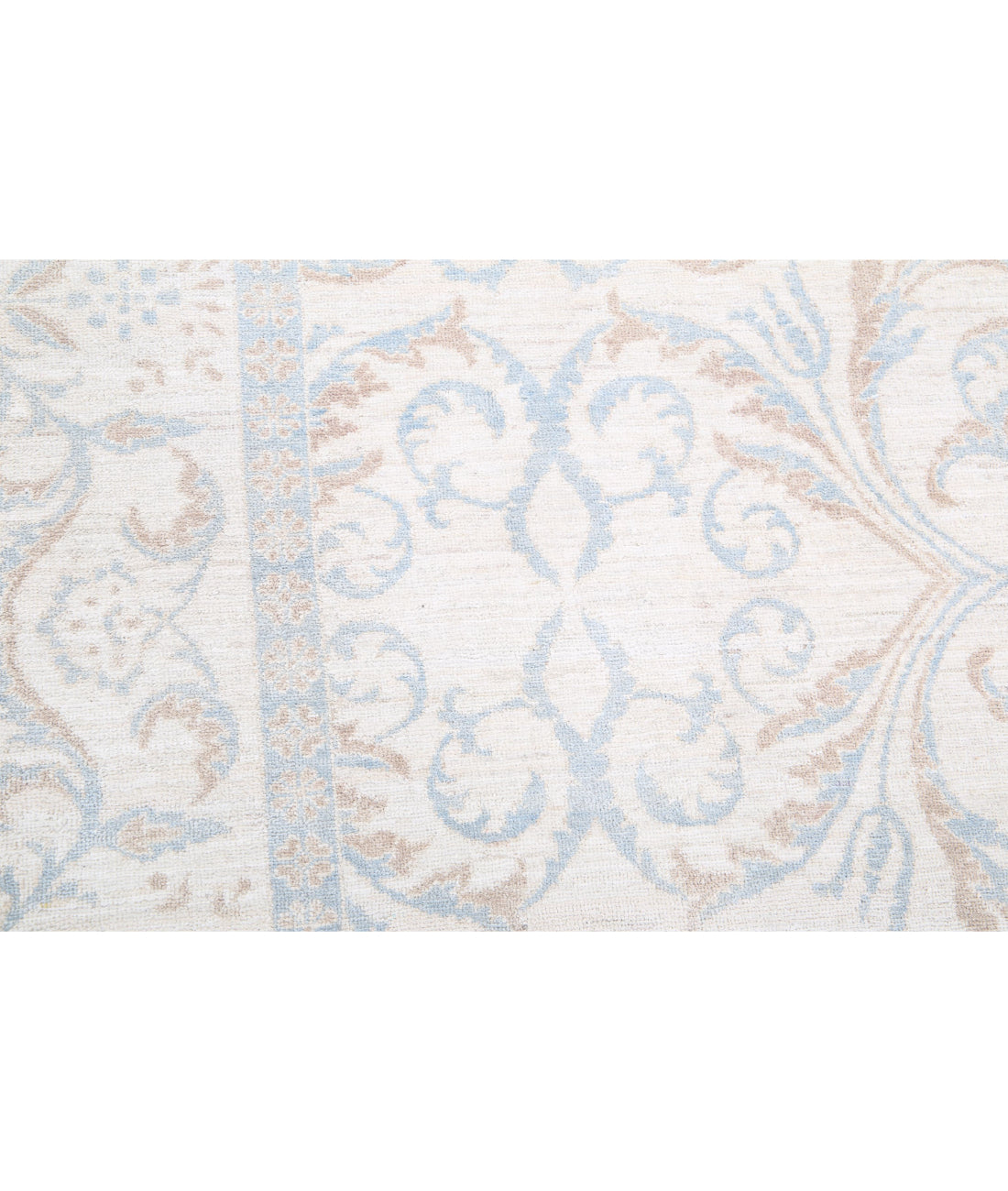 Serenity 6'4'' X 8'9'' Hand-Knotted Wool Rug 6'4'' x 8'9'' (190 X 263) / Ivory / Blue