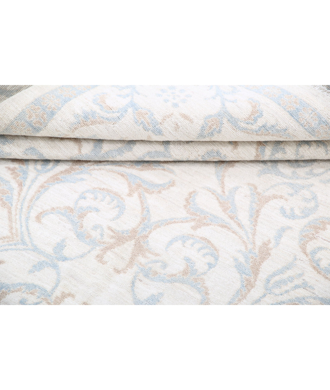 Serenity 6'4'' X 8'9'' Hand-Knotted Wool Rug 6'4'' x 8'9'' (190 X 263) / Ivory / Blue