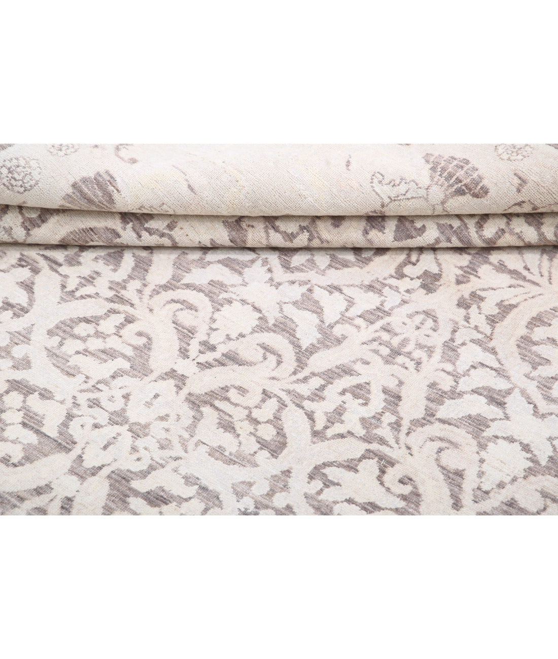 Serenity 6'1'' X 8'7'' Hand-Knotted Wool Rug 6'1'' x 8'7'' (183 X 258) / Brown / Ivory