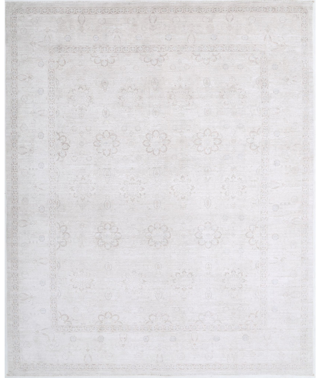 Serenity 7'11'' X 9'9'' Hand-Knotted Wool Rug 7'11'' x 9'9'' (238 X 293) / Brown / Ivory
