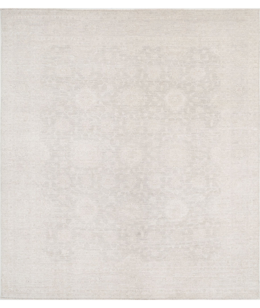 Serenity 7'11'' X 8'9'' Hand-Knotted Wool Rug 7'11'' x 8'9'' (238 X 263) / Grey / Ivory