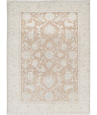 Serenity 6'5'' X 8'10'' Hand-Knotted Wool Rug 6'5'' x 8'10'' (193 X 265) / Brown / Ivory