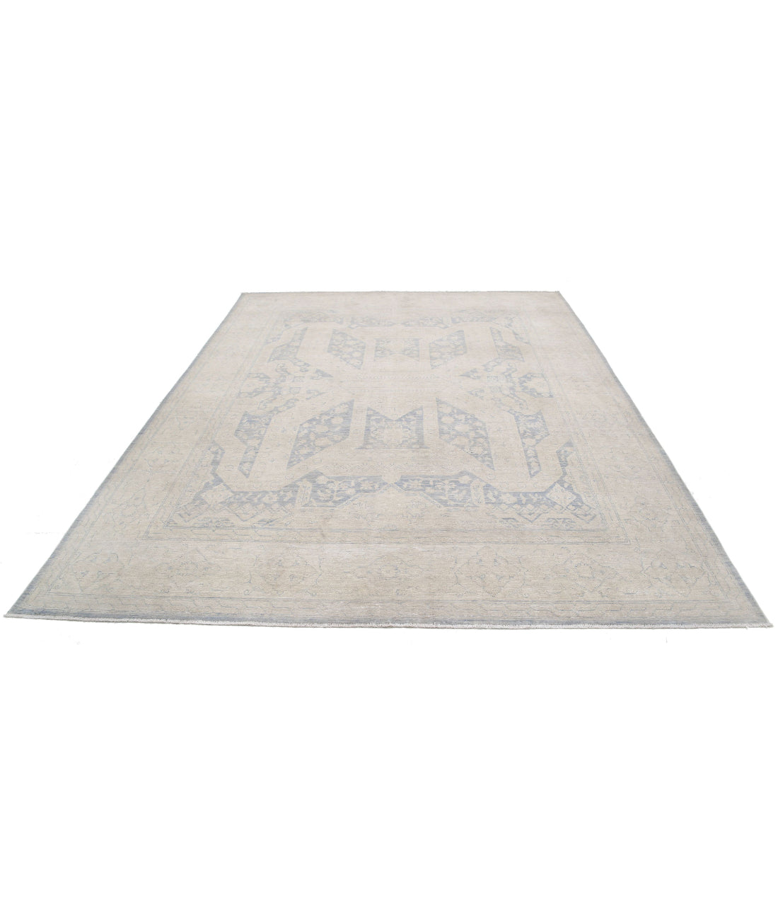 Serenity 7'10'' X 9'11'' Hand-Knotted Wool Rug 7'10'' x 9'11'' (235 X 298) / Blue / Ivory