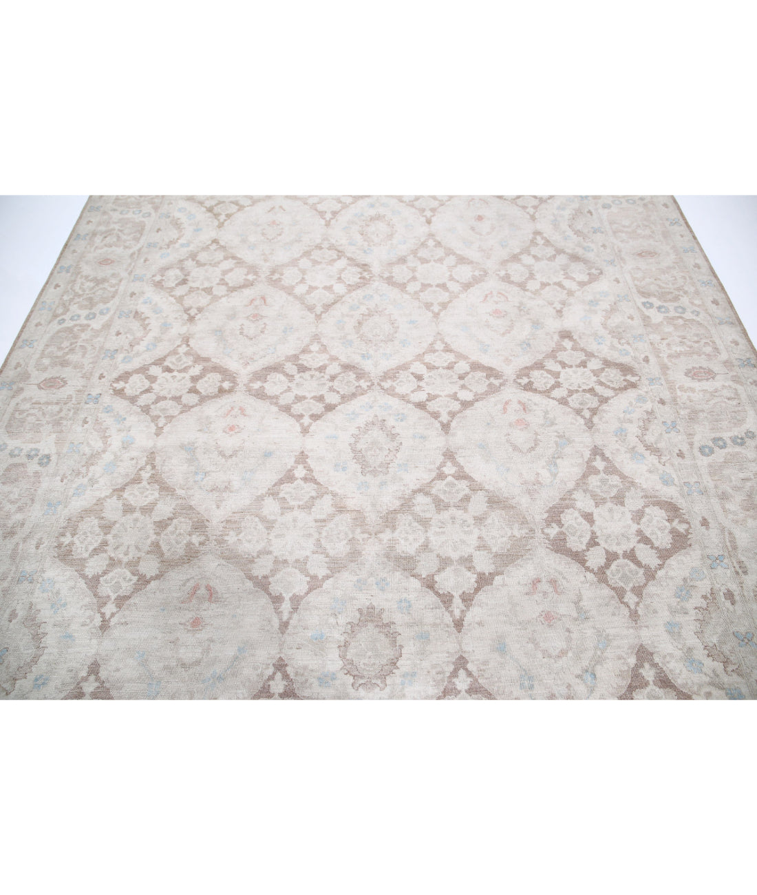 Serenity 8'0'' X 9'1'' Hand-Knotted Wool Rug 8'0'' x 9'1'' (240 X 273) / Brown / Ivory