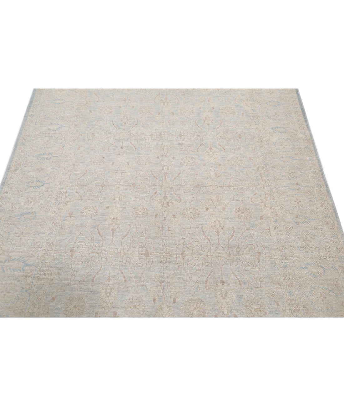 Serenity 4'10'' X 6'10'' Hand-Knotted Wool Rug 4'10'' x 6'10'' (145 X 205) / Ivory / Blue