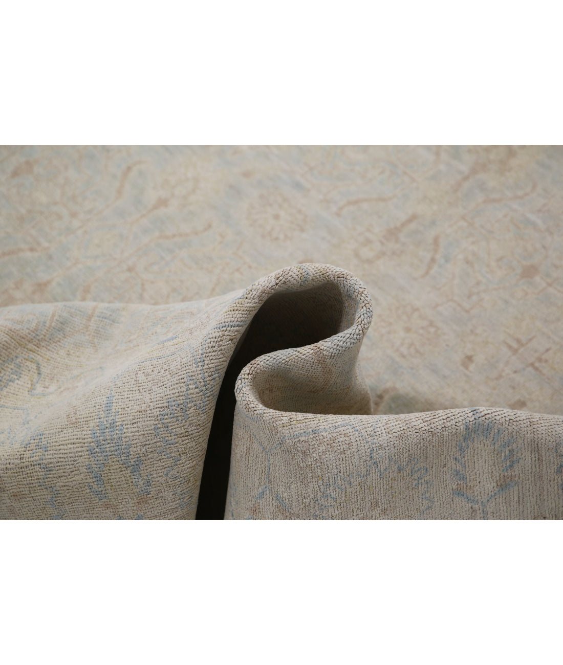 Serenity 4'10'' X 6'10'' Hand-Knotted Wool Rug 4'10'' x 6'10'' (145 X 205) / Ivory / Blue