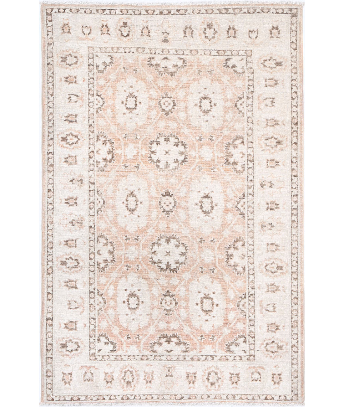 Serenity 3'1'' X 4'9'' Hand-Knotted Wool Rug 3'1'' x 4'9'' (93 X 143) / Brown / Ivory