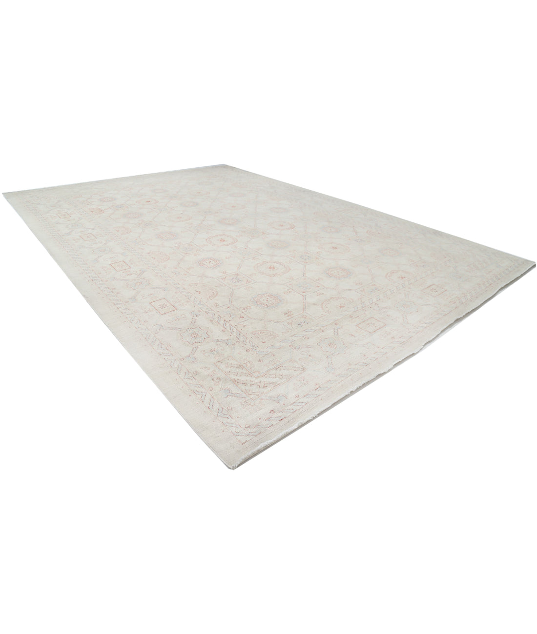 Serenity 12'0'' X 17'3'' Hand-Knotted Wool Rug 12'0'' x 17'3'' (360 X 518) / Ivory / Blue