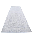 Serenity 4'9'' X 12'9'' Hand-Knotted Wool Rug 4'9'' x 12'9'' (143 X 383) / Grey / Ivory