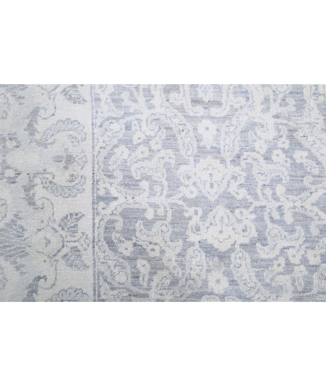 Serenity 4'9'' X 12'9'' Hand-Knotted Wool Rug 4'9'' x 12'9'' (143 X 383) / Grey / Ivory