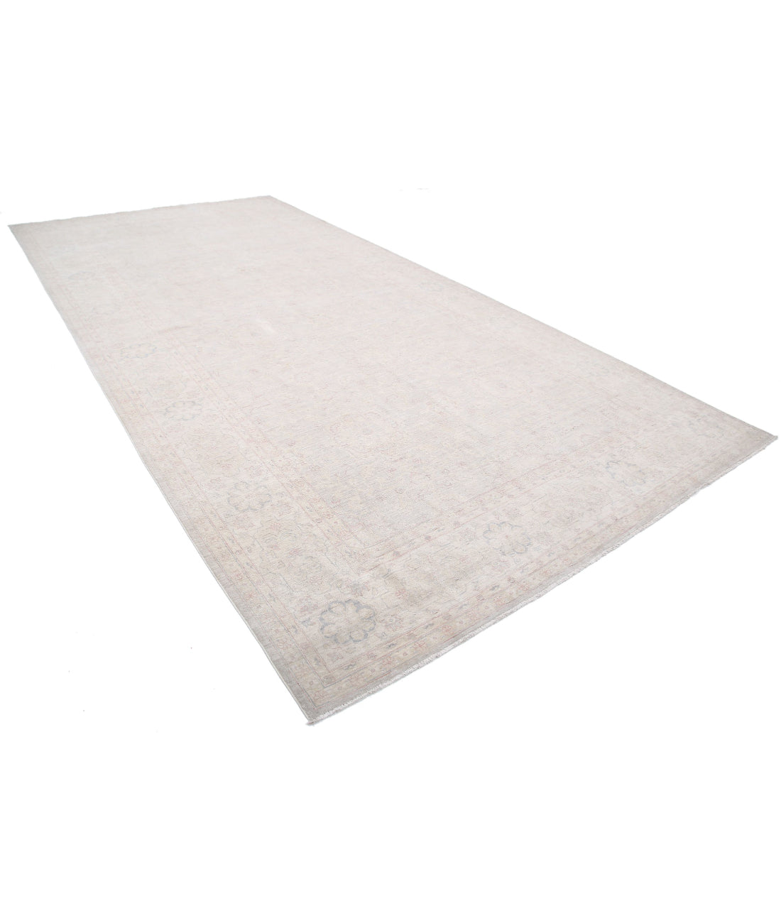 Serenity 8'0'' X 16'4'' Hand-Knotted Wool Rug 8'0'' x 16'4'' (240 X 490) / Grey / Ivory