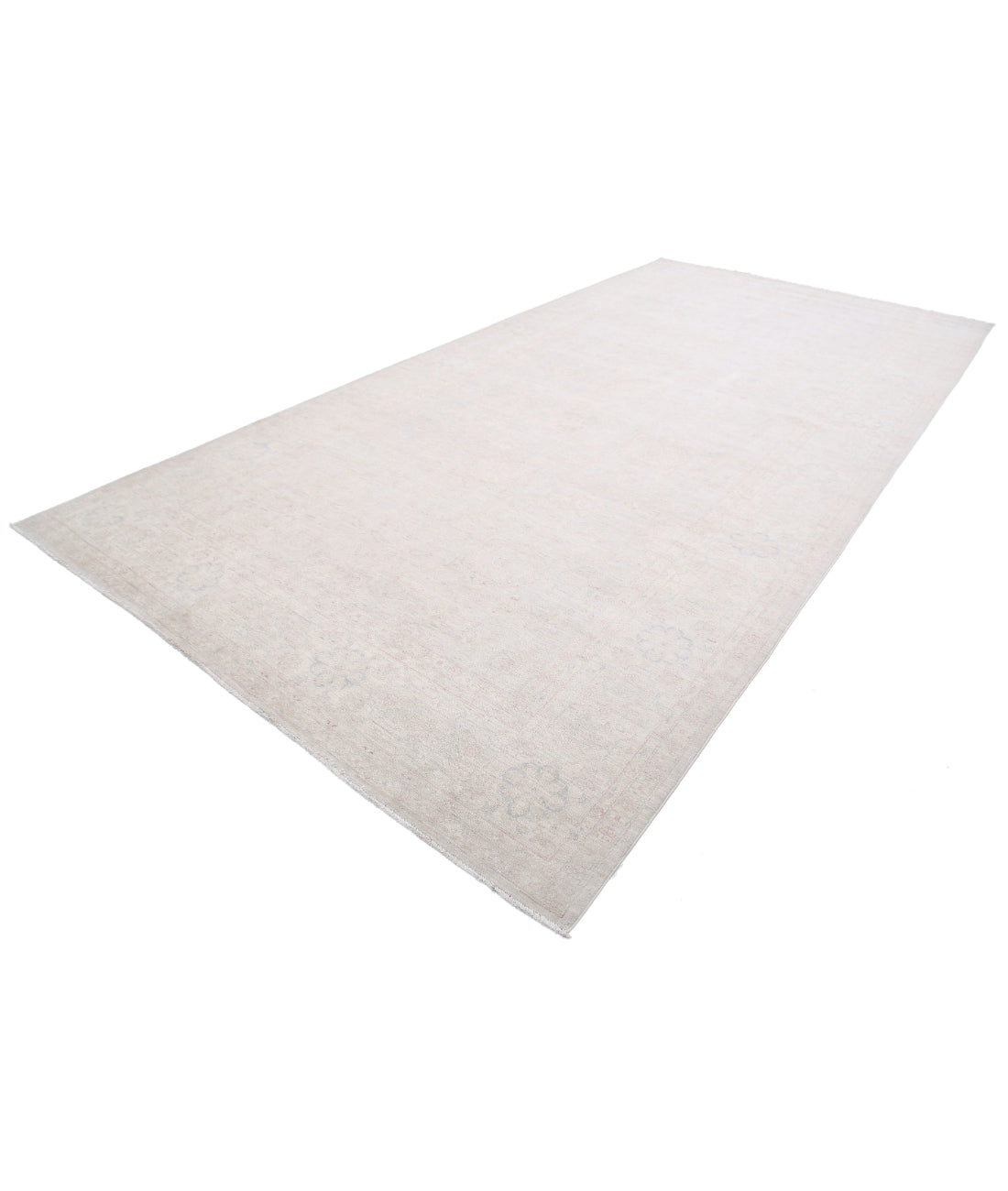 Serenity 8'0'' X 16'4'' Hand-Knotted Wool Rug 8'0'' x 16'4'' (240 X 490) / Grey / Ivory
