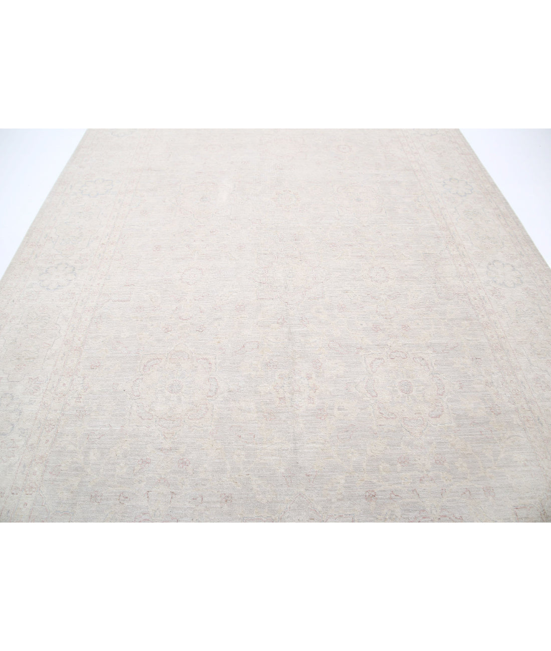 Serenity 8'0'' X 16'4'' Hand-Knotted Wool Rug 8'0'' x 16'4'' (240 X 490) / Grey / Ivory