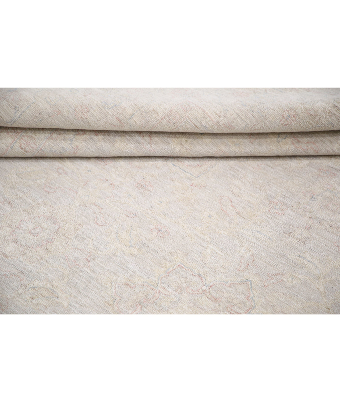 Serenity 8'0'' X 16'4'' Hand-Knotted Wool Rug 8'0'' x 16'4'' (240 X 490) / Grey / Ivory