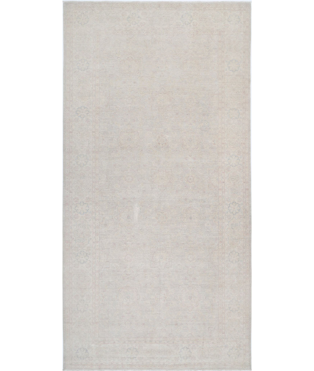 Serenity 8'0'' X 16'4'' Hand-Knotted Wool Rug 8'0'' x 16'4'' (240 X 490) / Grey / Ivory